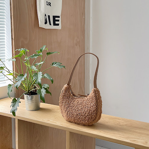 Title 8, Simple Womens Plush Handheld Shoulder Bag, a s...