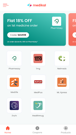 Screenshot Online Medicine Ordering App