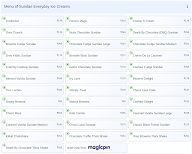 Sundae Everyday Ice Creams menu 1