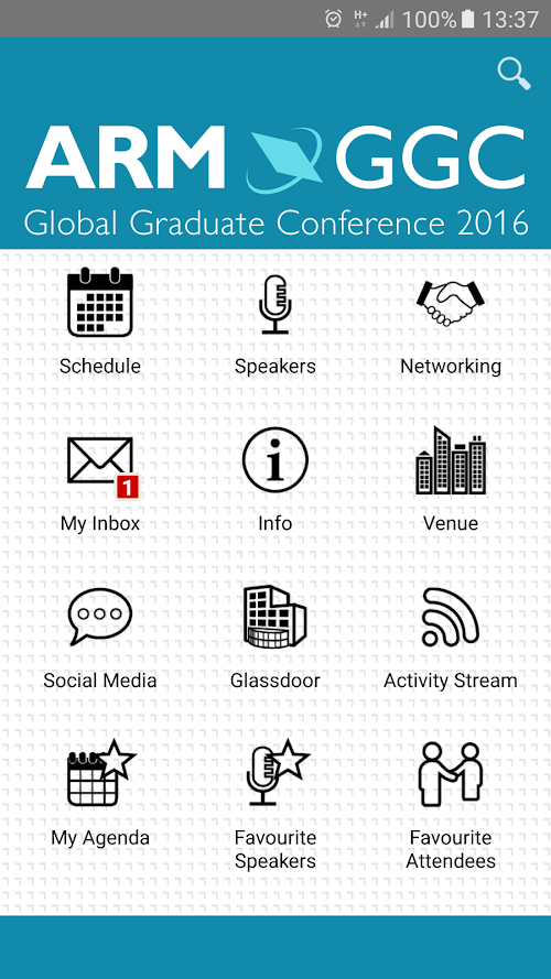 Android application Graduate Induction 2016 screenshort
