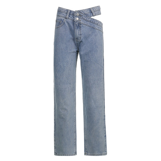 Title 2, Loose High Waist Straight Leg Casual Trousers, ...