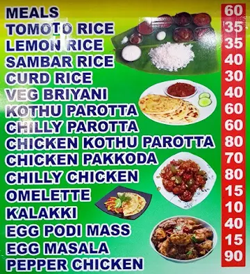 Perumal Cafe menu 