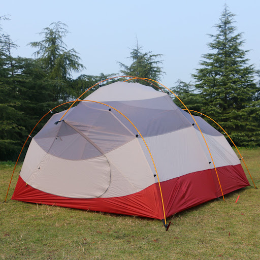Title 1, Multi-person outdoor aluminum pole tent. Provid...