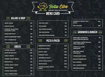 Bella Cibo menu 