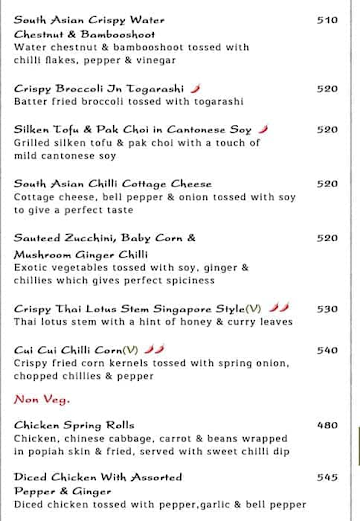 China Bistro menu 