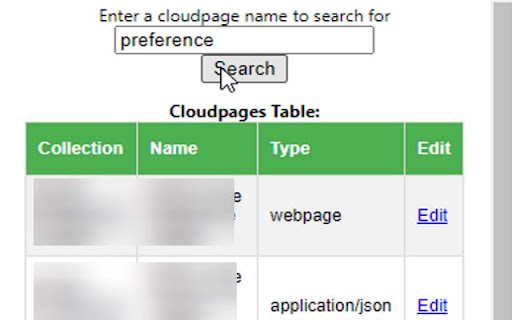 Cloudpage Search