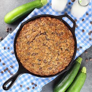 Chocolate Chip Zucchini Skillet Cake