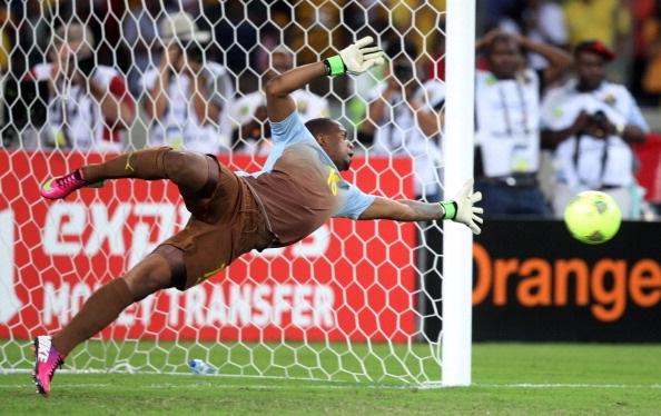 Itumeleng Khune G/K of South Africa during the 2013 African Cup of Nations .