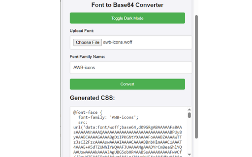 Font to Base64 Converter