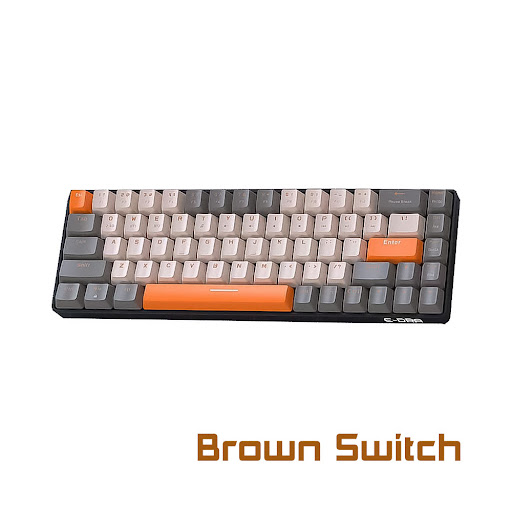 Bàn phím cơ không dây E-DRA EK368L Alpha Brown Switch