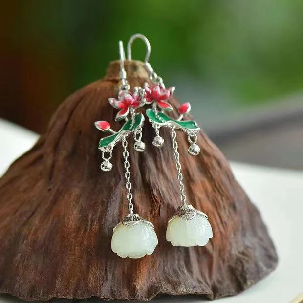 Title 1, Boucles doreilles Eardrops en perles de lotus,...