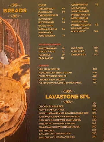 Lava Stone Drive Inn Restaurant menu 