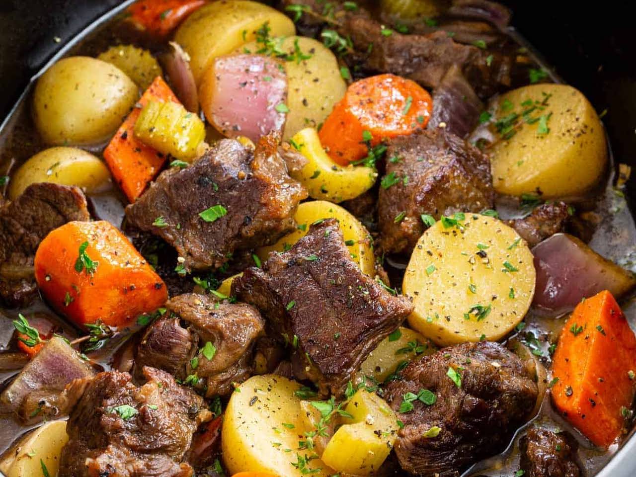 Slow Cooker Beef Stew - Cooking Classy