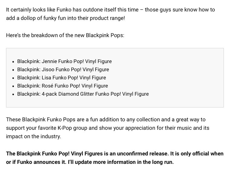 230915 BLACKPINK Funko Pops Out of Box First Look : r/BlackPink