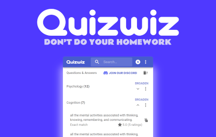 Quizwiz - Ace Your HW & Exams, Now With AI small promo image