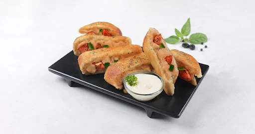 Chicken Peri Peri Stuffed Garlic Breadsticks + Cheesy Dip [FREE]