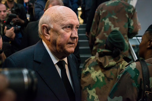 FW De Klerk. File photo.