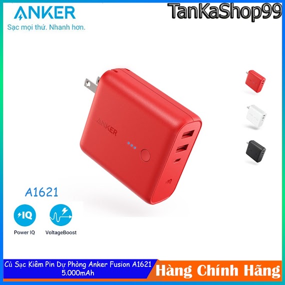 Củ Sạc Kiêm Pin Dự Phòng Anker Powercore Fusion 5000Mah - A1621