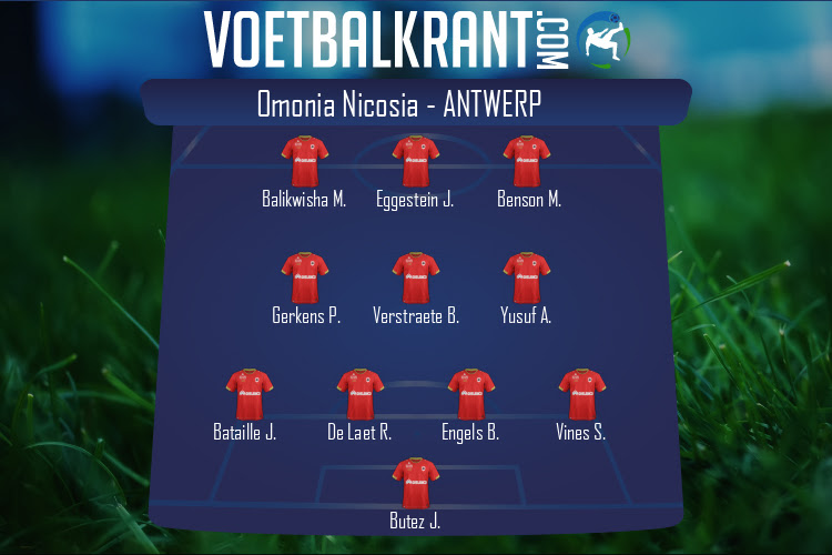 Opstelling Antwerp | Omonia Nicosia - Antwerp (19/08/2021)