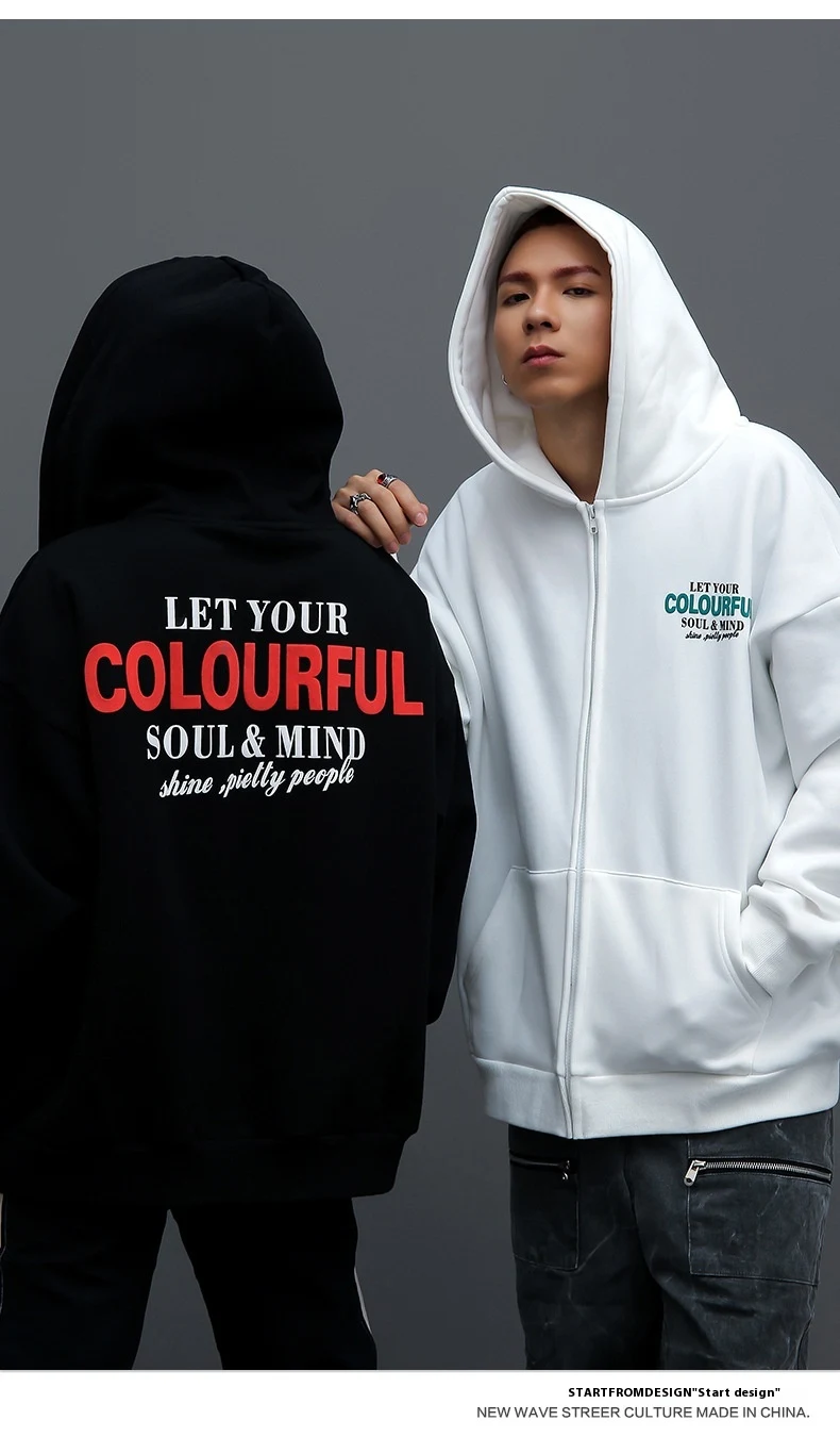 Title 4, Reißverschluss-Cardigan Hoodie mit Schaumdruck ...