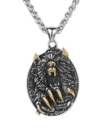 Collier Pendentif Viking Or en Acie - 1