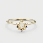 Lemon crystal ring