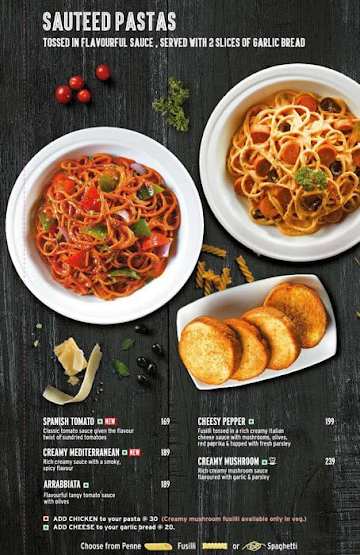 Pizza Hut menu 