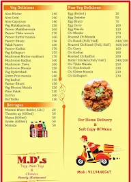 M.D's Chinese Restaurant menu 4