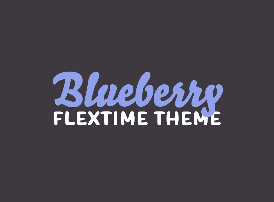 Blueberry Theme For FlexTime Preview image 1