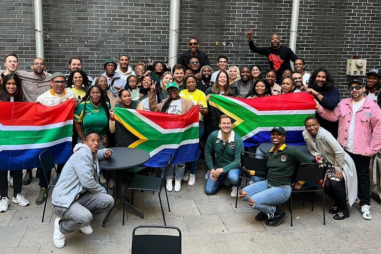 Saffas In New York City gear up for the 2023 Rugby World Cup final.