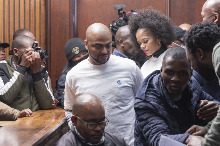Thabo Bester and Dr Nandipha Magudumana in Bloemfontein magistrate's court on August 8 2023.
