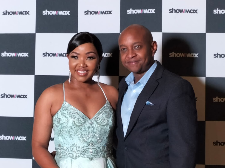 'Igiza' cast Serah Teshna with Kevin Samuel during the premiere