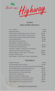 Sentosa Highway menu 2