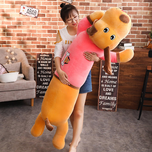 Title 4, Cuddly and soft plush dog doll, perfect for hug...