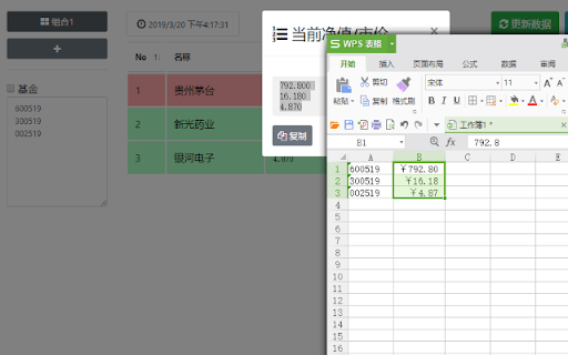 股票基金数据小工具(A股)