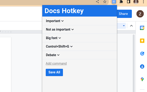 Docs Hotkey