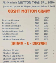 Al Karim's Foods menu 2