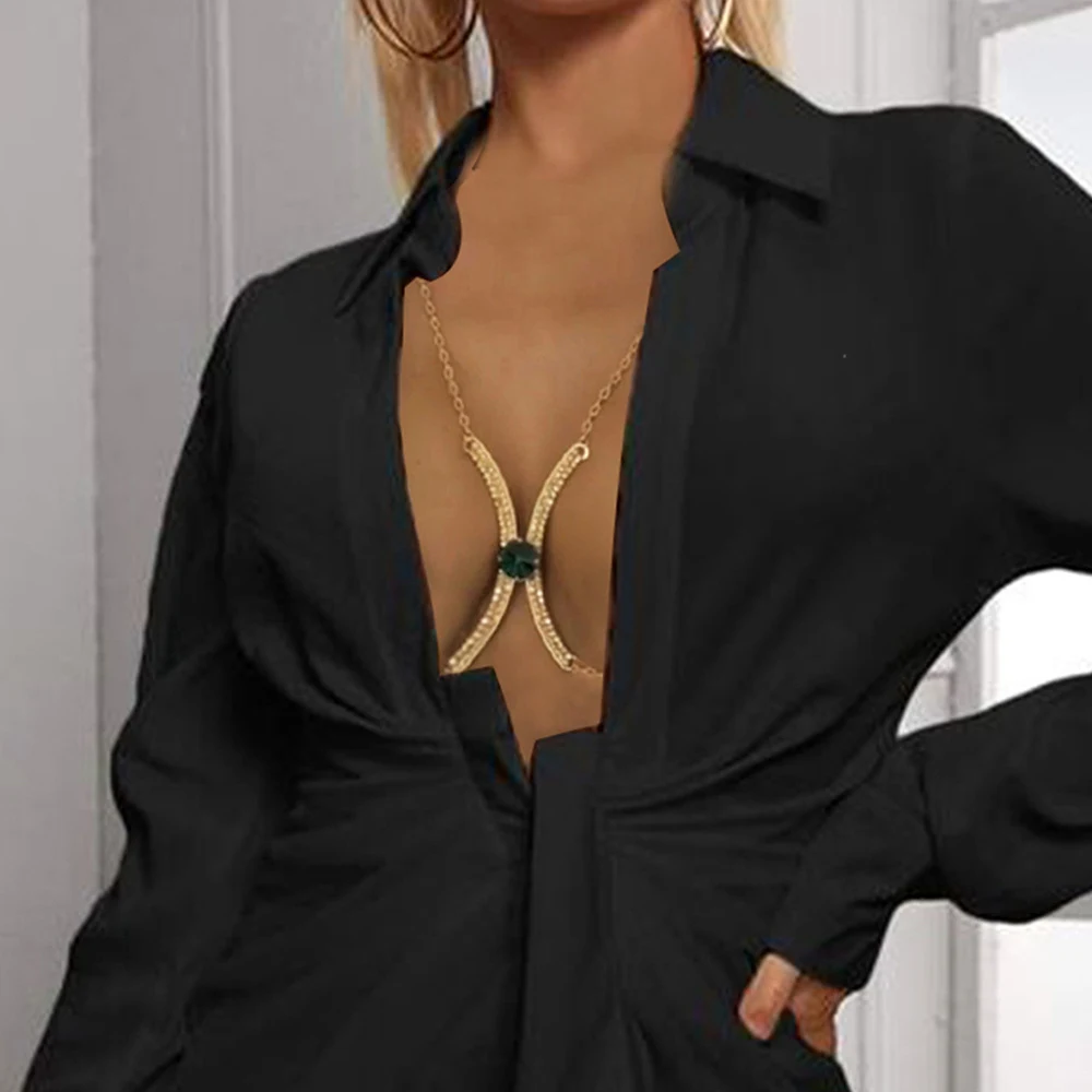 Title 4, Plastron de Gemmes Vertes Fashion pour Femmes P...