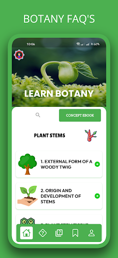 Screenshot Learn Botany : Botany FAQ'S