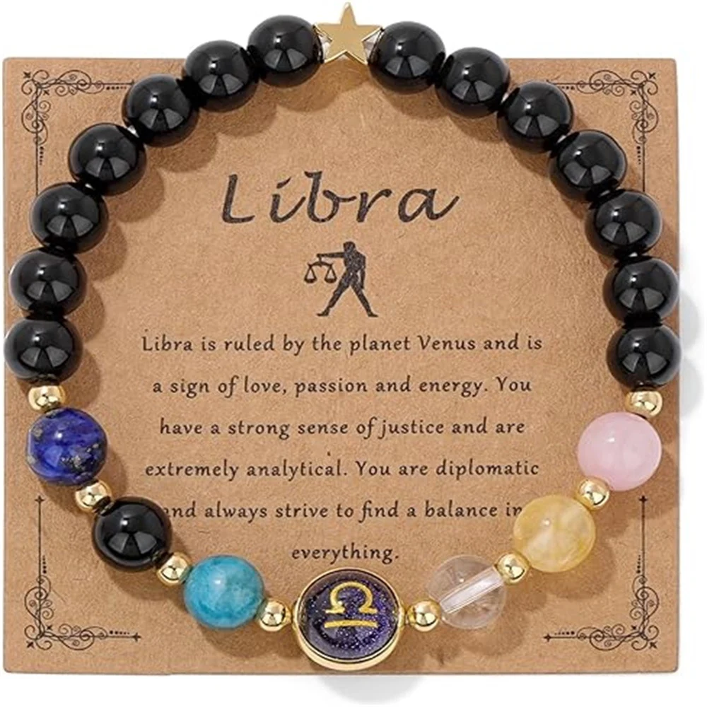 Title 12, Bracelet perlé 12 constellations homme femme Pi...