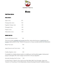 The Fruit Fuel Co. menu 2