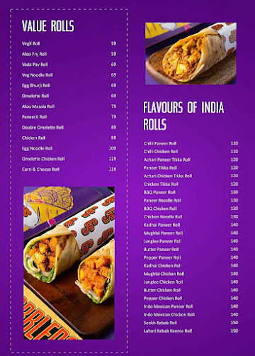 Gobblers Rolls & Bowls menu 