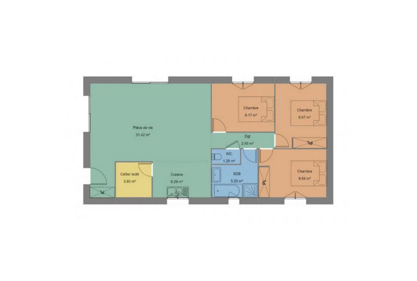  Vente Terrain + Maison - Terrain : 300m² - Maison : 79m² à Aigrefeuille-sur-Maine (44140) 