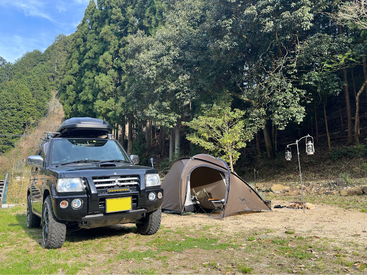 パジェロミニのいつもイイネ&コメントありがとうございます🙇‍♂️・ラジキャン楽しい・まったりキャンプ・パジェロミニキャンプに関するカスタム事例の投稿画像1枚目