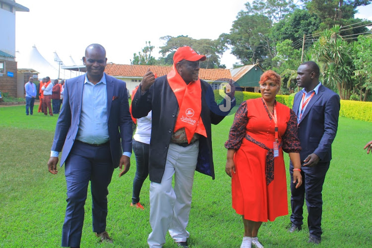 Jubilee Vice chair David Murathe at the Jubilee party's National Delegates Convention at Ngong Racecourse on May 22, 2023