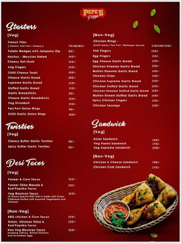 Pepe's Pizza menu 