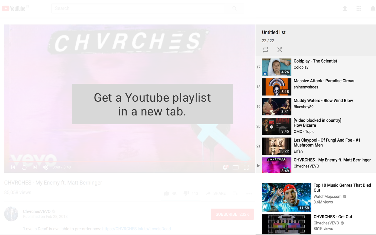 Parse Youtube Links and Create Playlist Preview image 1