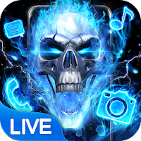 Blue Fire Skull Themes  Wallpapers