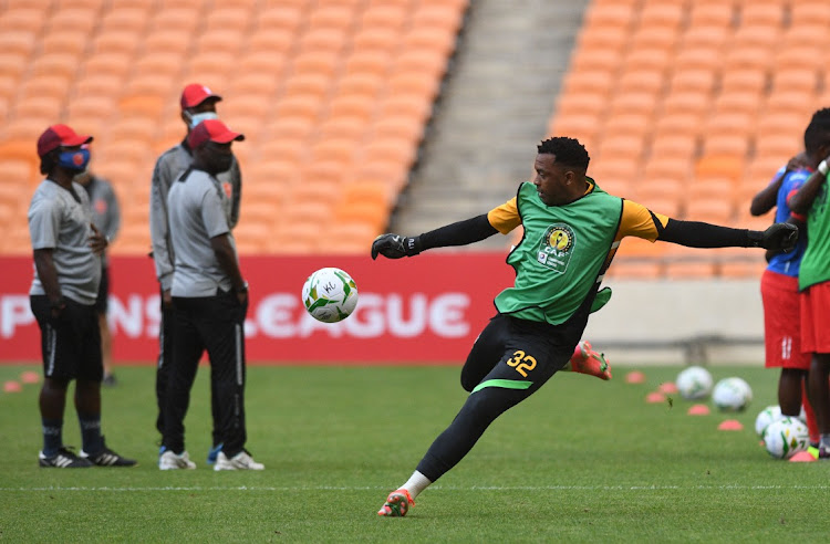 Itumeleng Khune of Kaizer Chiefs during the 2021 CAF Champions League match between Kaizer Chiefs and Horoya AC on the 23 February 2020 at FNB Stadium,