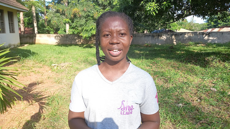 Naya Programme Associate Ndinya Esther at Kwale cultural centre in Matuga subcounty on June 22, 2023.